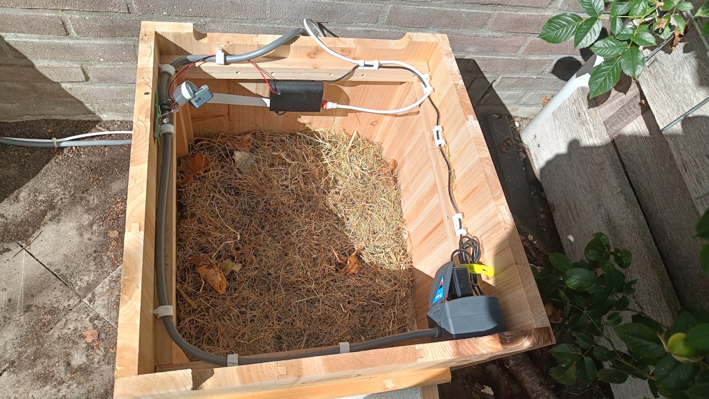 The inside of the hedgehog house
